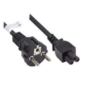 Jaudas kabelis Alcasa P0005-S030 melns 3m ar E+F tipa spraudni un C5 savienotāju