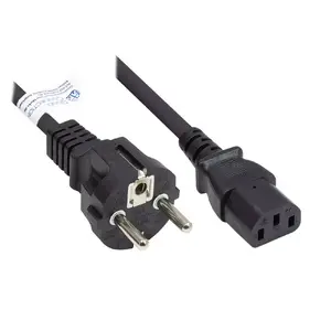 Power Cable Alcasa P0030-S010 Black 1m