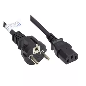 Power Cable Alcasa P0030-S015 Black 1.5m