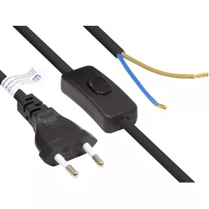 Power Cable Alcasa P0386-S015 Black 1.5m