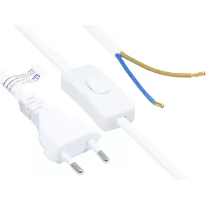 Power cable Alcasa P0386-W015 White 1.5 m