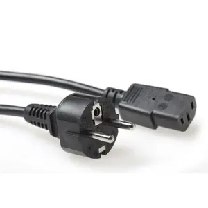 ACT AK5014 Power Cable CEE 7/7 Male to C13 Coupler Female 1.5 m Black 230V 10A