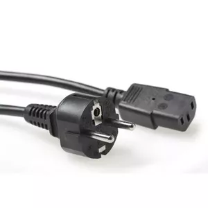 Power cord CEE 7/7 male straight - C13 black 2.5 m ACT