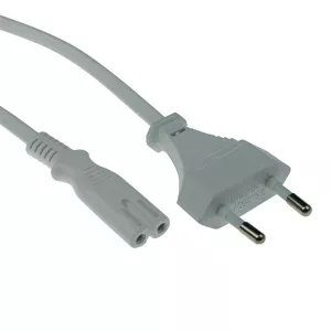 Сетевой кабель Euro male - C7 female белый 1.5 м ACT AK5240