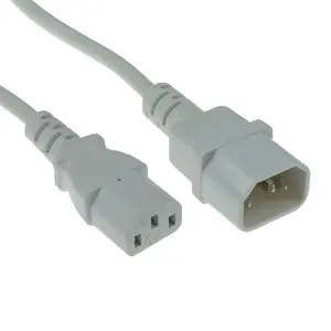 ACT AK5245 Power Extension Cable C13 to C14 1.8 m White 250 V 6 A