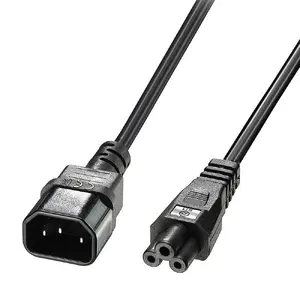 Сетевой кабель Lindy 1 м разъемами C14 штекер и C5 гнездо без содержания свинца