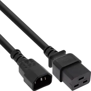InLine Power adapter cable IEC-60320 C14 to C19 3x1.5mm² max 10A 0.5m