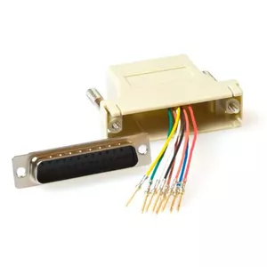 Mountable Heavy Duty Adapter RJ-45 Female to 25 pole D-Sub Female ACT TD25F8