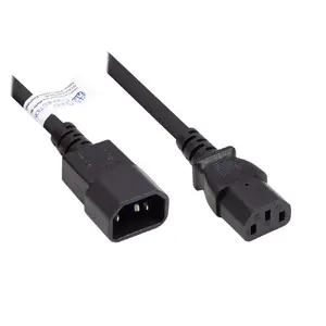 Power Cable Alcasa P1430-S020 Black 2m C14 C13 Coupler