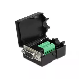 Wire connector DeLOCK 66265 Sub-D 9 10 pin terminal block Black