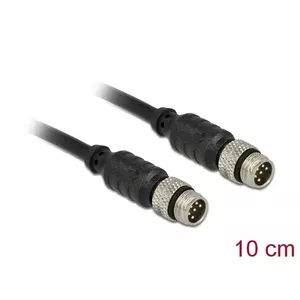 Кабель датчика/исполнителя DeLOCK 12688 0.1 м M8 черный