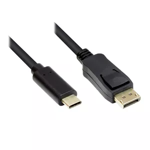 Адаптер видео кабеля Alcasa GC-M0105 1м USB Type-C DisplayPort Черный