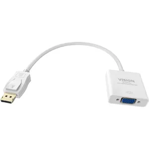 Vision TC-DPVGA video kabeļu aksesuārs 0,22 m VGA (D-Sub) DisplayPort Balts