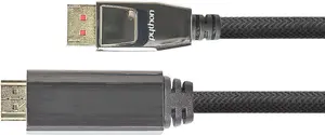 Video kabeļa adapteris PYTHON GC-M0217 DisplayPort uz HDMI, 2 m, melns, Ø 8 mm