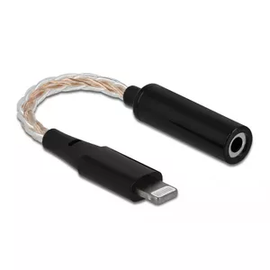 Кабель для мобильного телефона DeLOCK 66317 3.5mm Lightning черный 0.105м