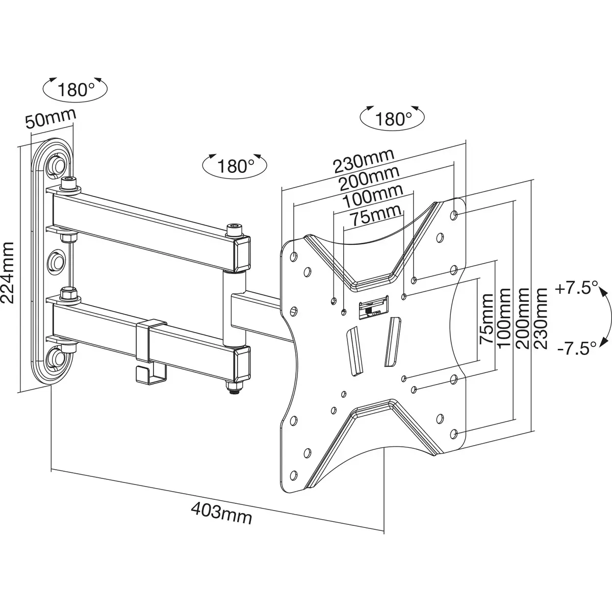 Wall mount InLine Basic 58-107cm (23-42") Photo 7