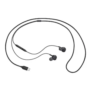 Проводная внутриканальная гарнитура Samsung EO-IC100, бинауральная, USB Type-C, 32 Ω, 20–20000 Гц, микрофон с mute, чёрная