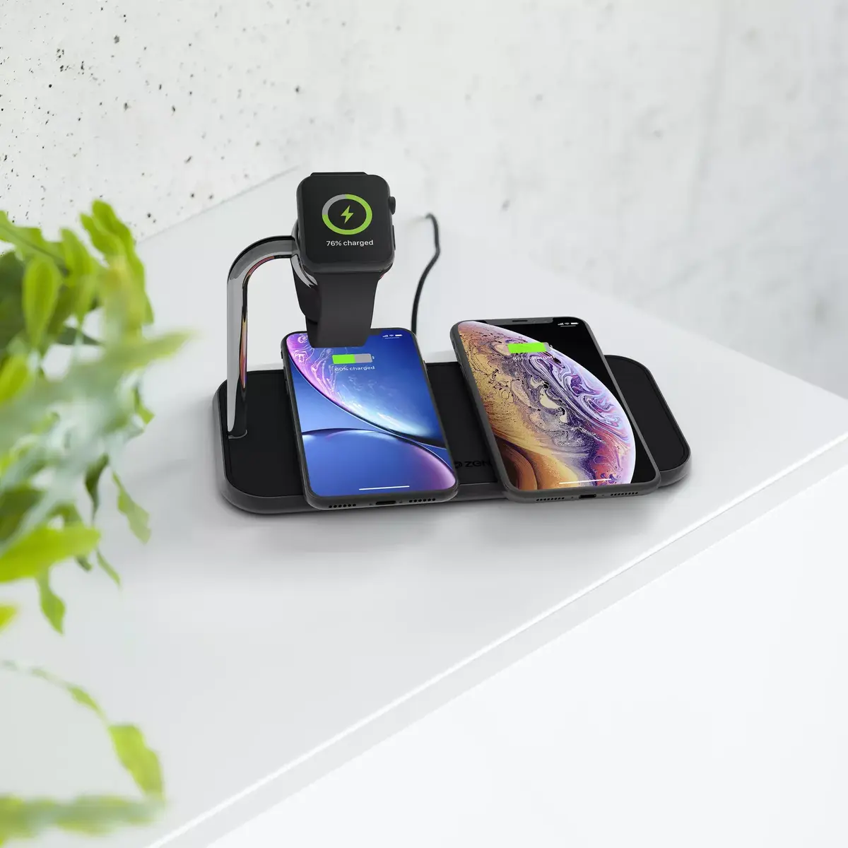 Wireless Charger ZENS Dual+Watch Aluminium Black Photo 5