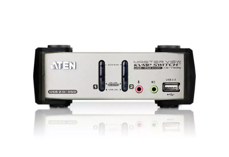 KVM slēdzis ATEN 2-Port USB - PS/2 VGA CS1732B-AT-G Photo 3