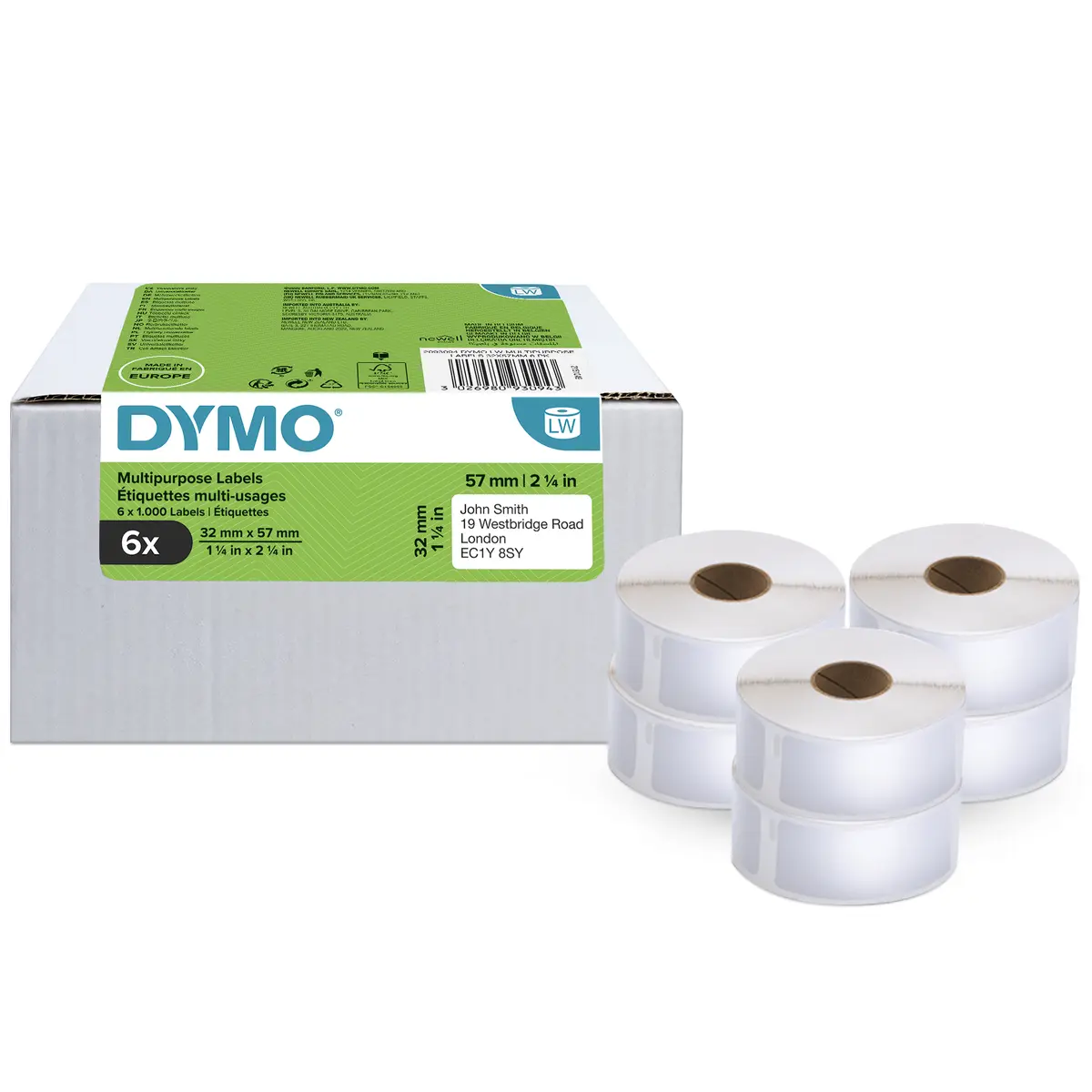 DYMO Oriģinālās LabelWriter universālās etiķetes 32
