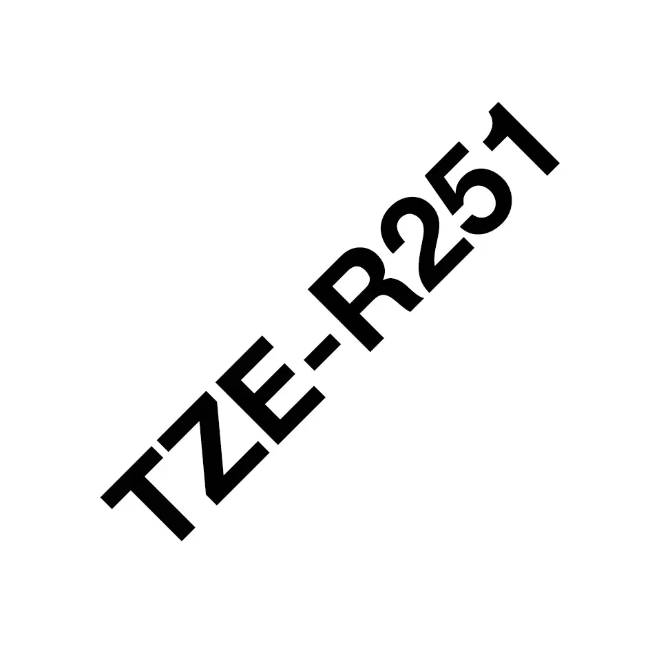 Etiķešu izgatavošanas lente Brother TZE-R251 melns