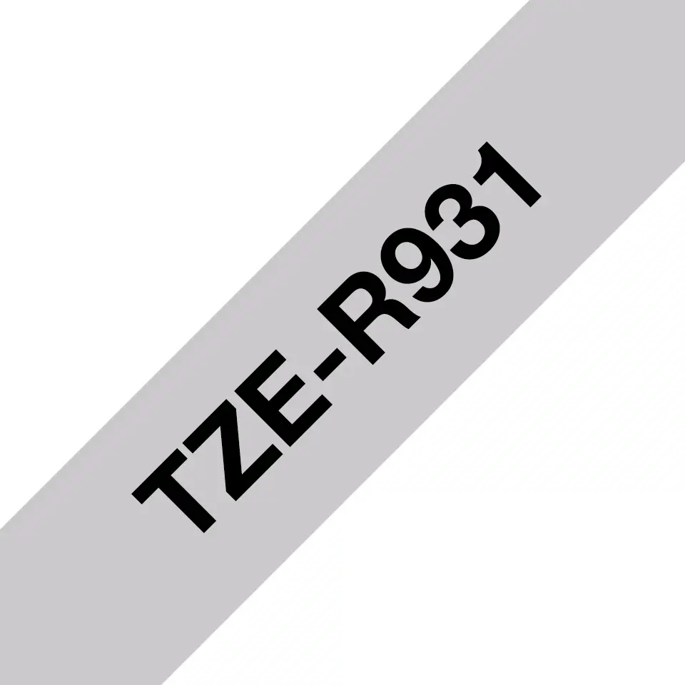 Etiķešu lente Brother TZE-R931 melns uz