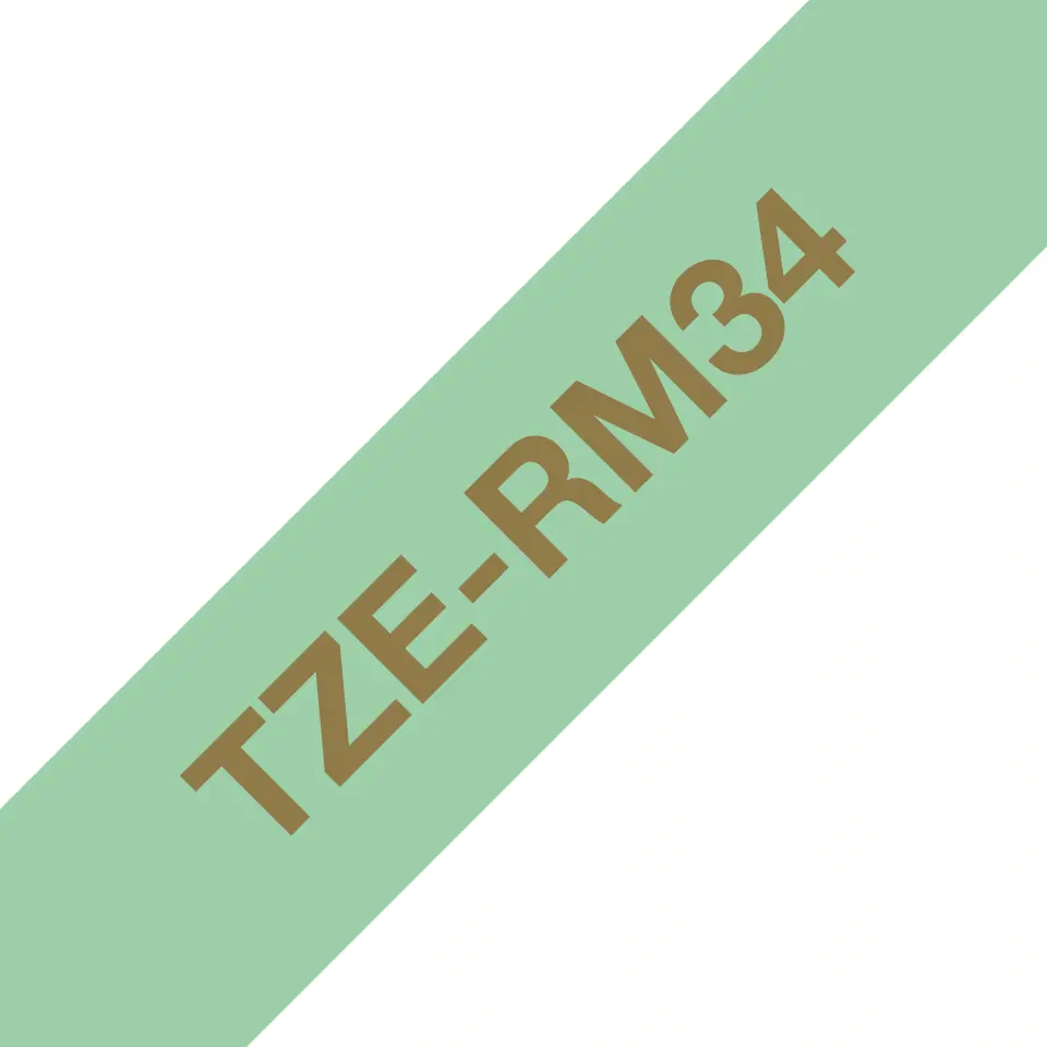 Brother TZE-RM34 Tekstila uzlīmju lente Zelta