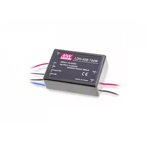LED driver Mean Well LDH-45A-500W, output 43 W, 0.5 A, 12 V, input current 4.1 A, 53×75×22.7 mm