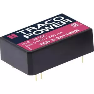 DC/DC Converter TracoPower TEN 3-2411WIN, 3 W, 5 V output, 600 mA, DIL-24 package
