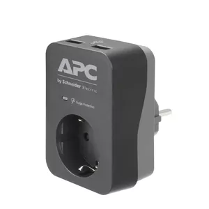 APC PME1WU2B-GR pārsprieguma aizsargs Melns, Pelēks 1 Maiņstrāvas izvade (-s) 230 V