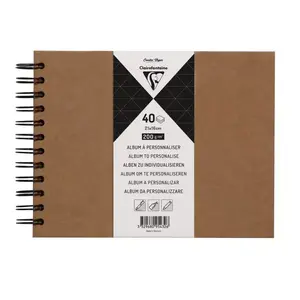 Writing notebook Clairefontaine 95432C — hardcover, 40 sheets, 200 g/m², brown