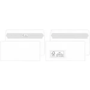 Aploksne MAILmedia 30003811 DIN gara balta pašlīmējoša 100 g/m²