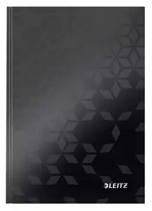Notebook A5 LEITZ 46281095 — hardcover, 80 sheets, 90 g/m², squared, black
