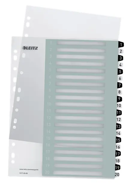 Leitz WOW Ciparu indeksu dalītājs 1-20