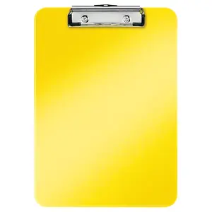Clipboard Leitz WOW A4 Metal Polystyrol Yellow