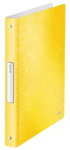 Leitz WOW Ring Binder A4 Metallic Yellow Round Ring Document Storage