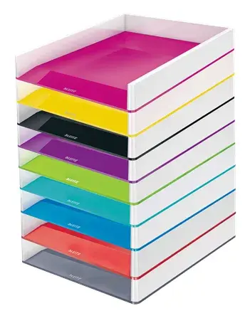 Folder Leitz WOW Polystyrene Blue White Photo 2
