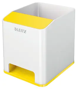 Подставка для ручек LEITZ Esselte Wow Duo Colour, 2 отсека, жёлтый двухцветный эффект
