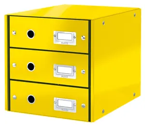 LEITZ Click & Store WOW Drawer Cabinet with 3 drawers Yellow Carton