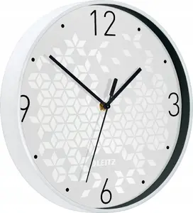 Sienas pulkstenis LEITZ WOW 9015-00-01, kvarca mehānisms, balts, Ø 290 mm, kluss darbības mehānisms