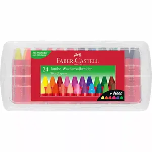 Faber-Castell 120034 Jumbo vaska krītiņi, 24 gabalu komplekts