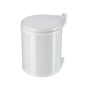 Recessed waste bin Hailo Compact-Box M 15 L white, built-in 15L pull-out bin