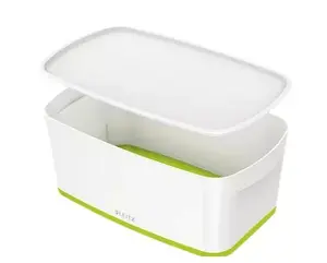 Storage box LEITZ 52291054 Rectangular ABS 5 L, 318×191 mm, Green/White