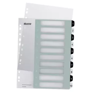 Divider Leitz WOW Polypropylene Black White