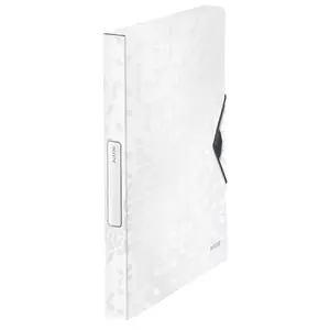 Box file LEITZ WOW for 250 sheets, White, Polypropylene (PP), 250×30×330 mm