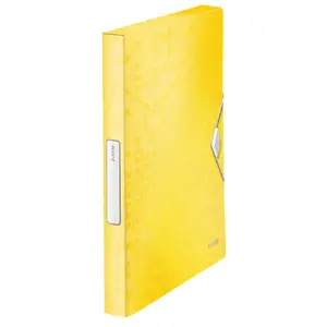 Box file LEITZ WOW for 250 sheets, polypropylene (PP), yellow, 250×30×330 mm