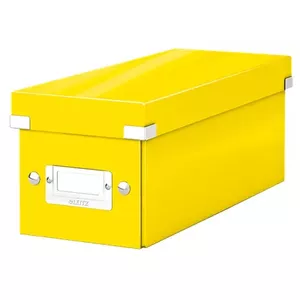 Storage box LEITZ 60410016 — cardboard file box, yellow, 143×136×352 mm