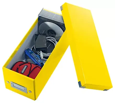 Storage box LEITZ 60410016 — cardboard, yellow Photo 2