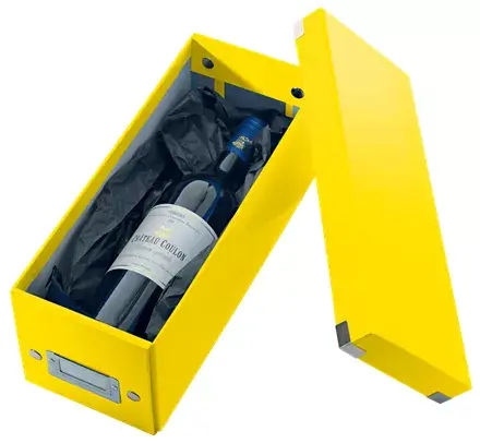 Storage box LEITZ 60410016 — cardboard, yellow Photo 3