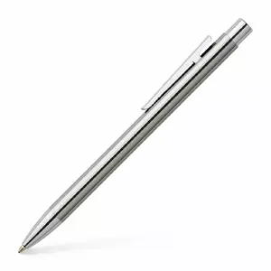 Bumbiņu pildspalva Faber-Castell 342020 — ar klipsi, izvelkama, melna tinte, sudraba korpuss, plāns/trekns gals, 1 gab.
